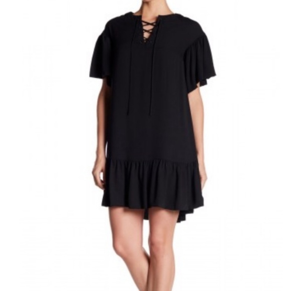 🌸Alton Grey Ruffle Hem Babydoll Dress
